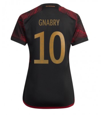 Germany Serge Gnabry #10 Replica Away Stadium Shirt for Women World Cup 2022 Short Sleeve